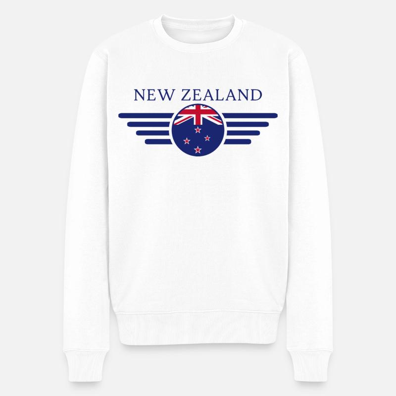 T-shirt design de style néo-zélandais - Pull Premium bio Homme - blanc