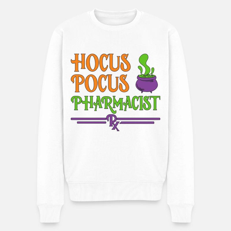 Pharmacist Halloween - Männer Premium Bio Pullover - Weiß