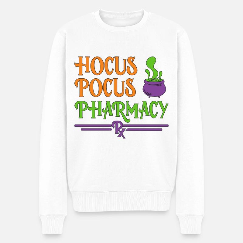 Pharmacy Halloween - Männer Premium Bio Pullover - Weiß