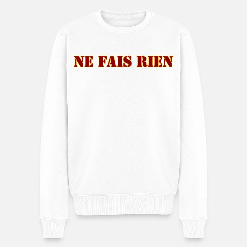 NE FAIS RIEN - Pull Premium bio Homme - blanc
