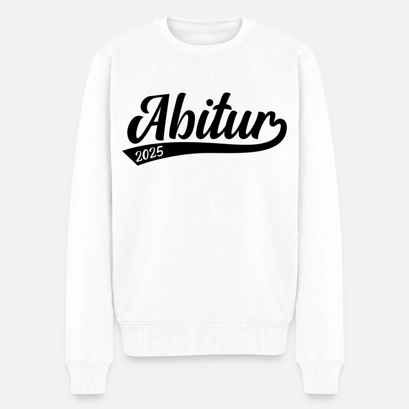 Abitur 2025 - Männer Premium Bio Pullover - Weiß