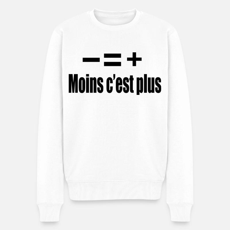 Moins C’est Plus - Pull Premium bio Homme - blanc