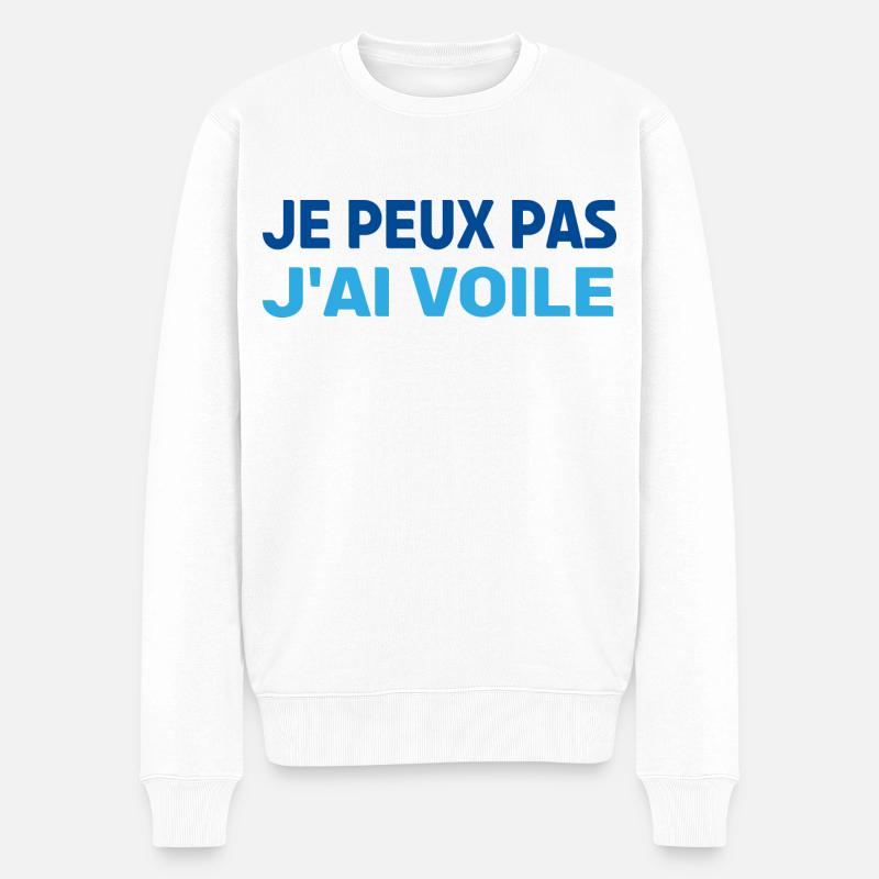 JE PEUX PAS J'AI VOILE - Pull Premium bio Homme - blanc