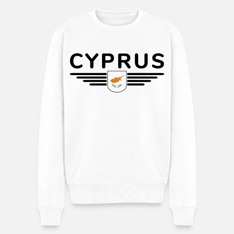 Zypern Design – Insel der Vielfalt - Männer Premium Bio Pullover - Weiß