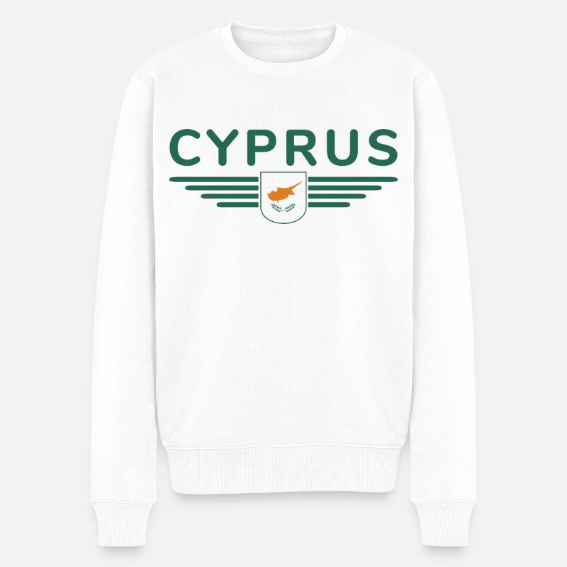 Cyprus Design – L’île de la diversité - Pull Premium bio Homme - blanc