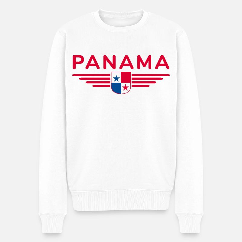 Panama T-Shirt Design - Männer Premium Bio Pullover - Weiß
