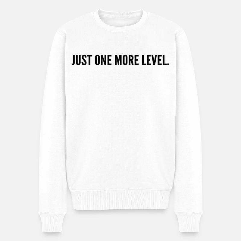 Nur noch eine Ebene - Männer Premium Bio Pullover - Weiß
