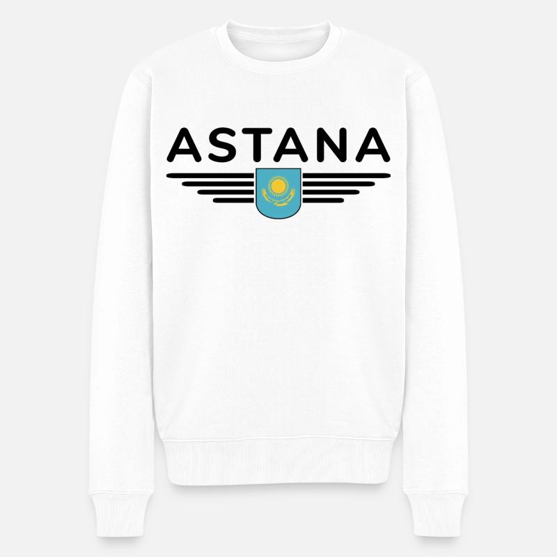 Astana Design – Modernité et tradition - Pull Premium bio Homme - blanc