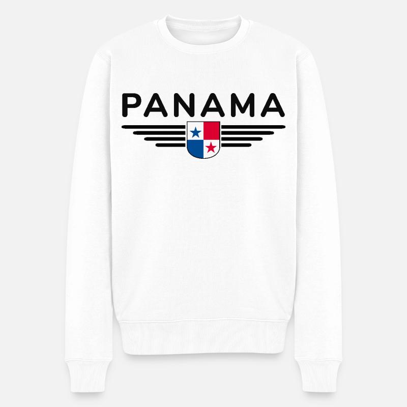 Panama T-Shirt Design - Männer Premium Bio Pullover - Weiß