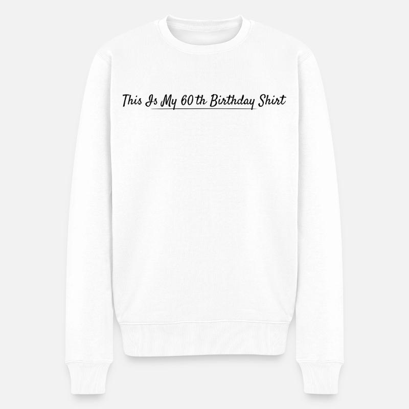 60e Anniversaire 60 ans Anniversaire - Pull Premium bio Homme - blanc