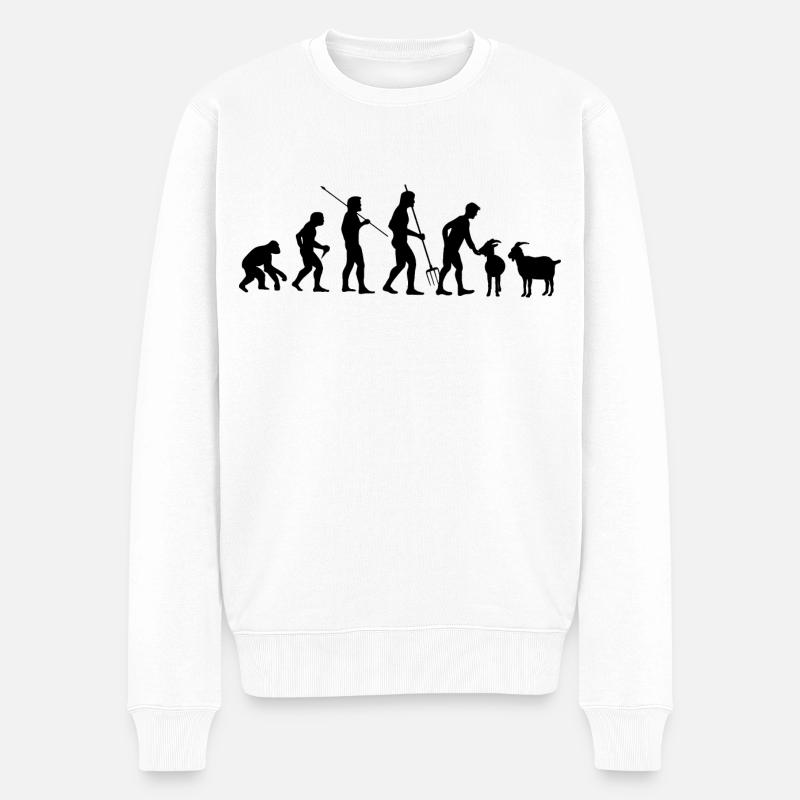 Goat - Men's Premium Organic Jumper - white