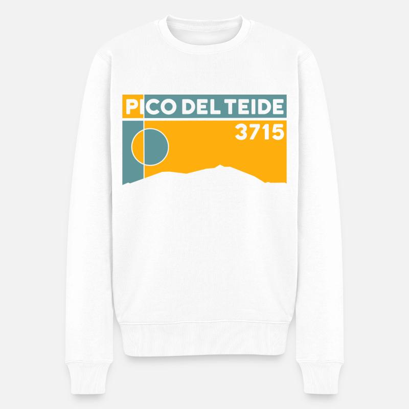 Pico Del Teide Besteigen Wanderung Höhe Teneriffa - Männer Premium Bio Pullover - Weiß