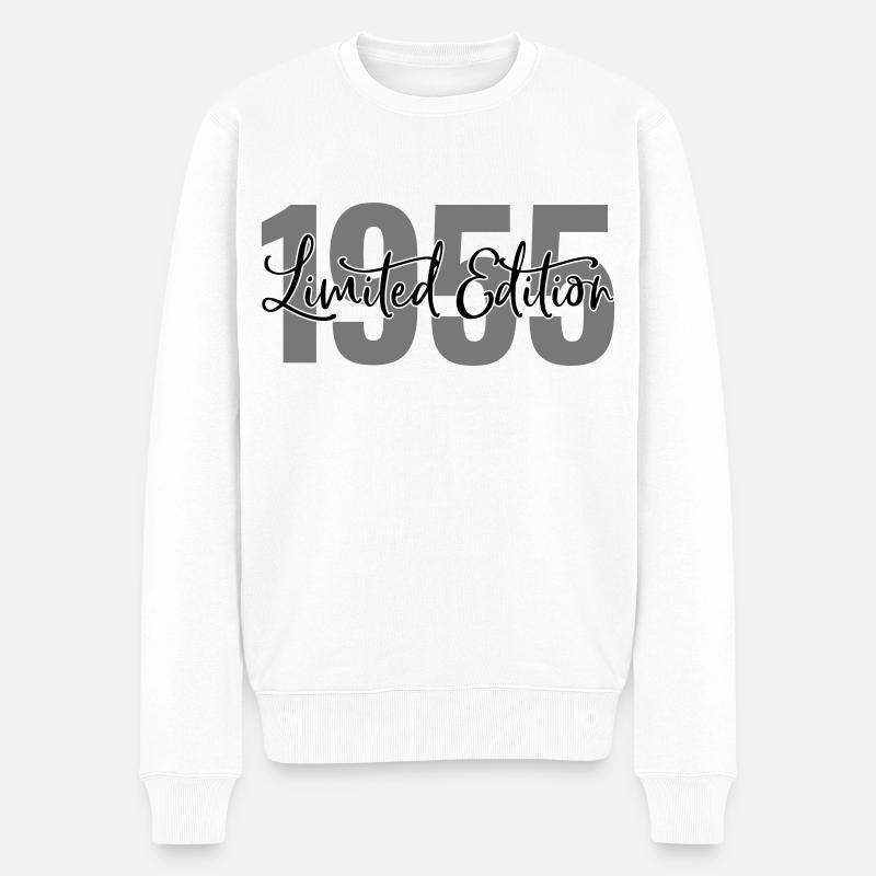 Limited edition 1955 - Männer Premium Bio Pullover - Weiß