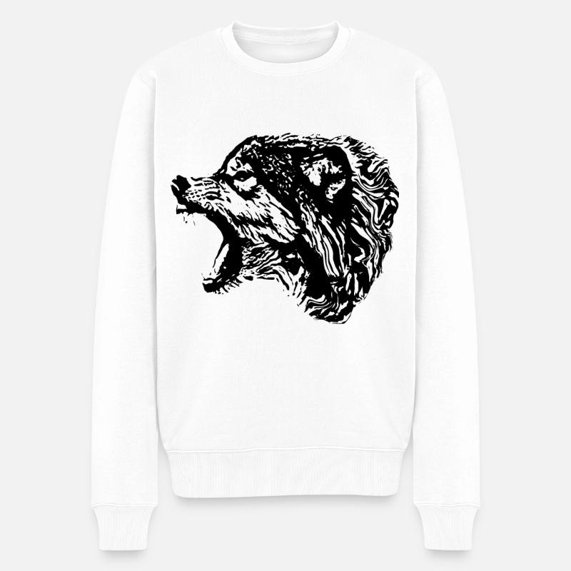 Wolf - Pull Premium bio Homme - blanc