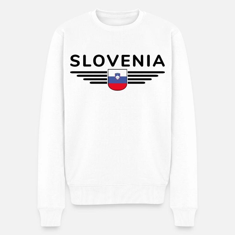 Design slovène élégant - Pull Premium bio Homme - blanc