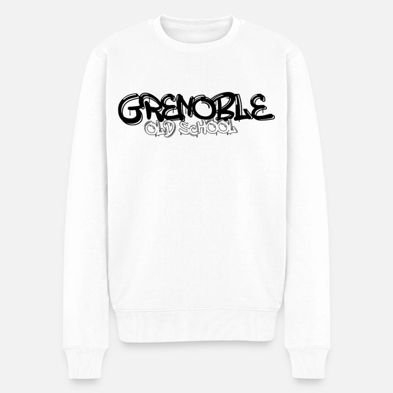 Grenoble - Männer Premium Bio Pullover - Weiß