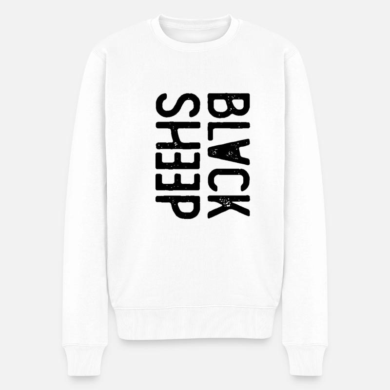Mouton noir rétro - Pull Premium bio Homme - blanc
