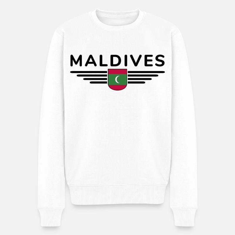 Malediven Fans: Exklusive Shirts - Männer Premium Bio Pullover - Weiß