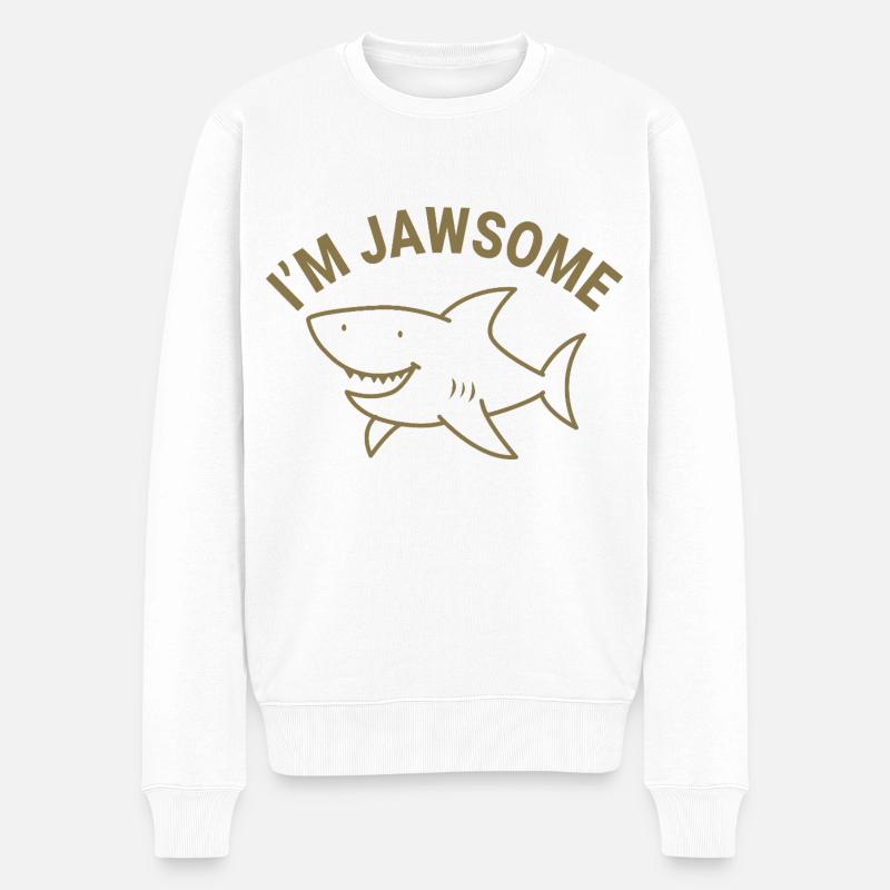 I'm Jawsome - Männer Premium Bio Pullover - Weiß