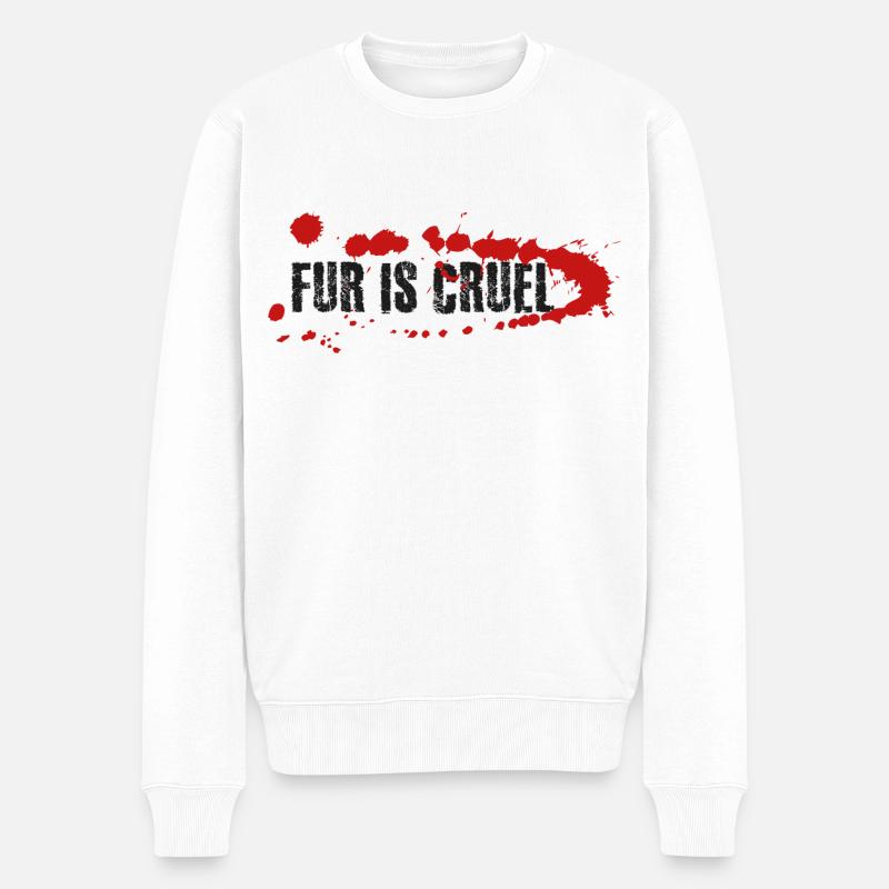 La fourrure est cruelle - Pull Premium bio Homme - blanc
