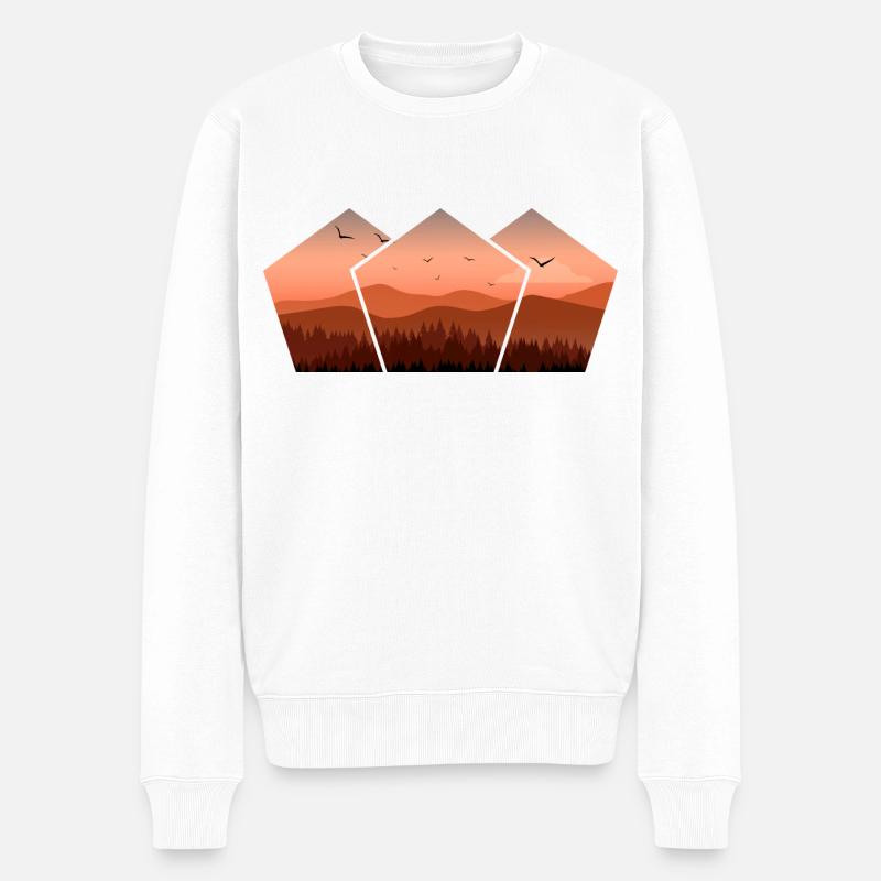 In der Natur - Männer Premium Bio Pullover - Weiß