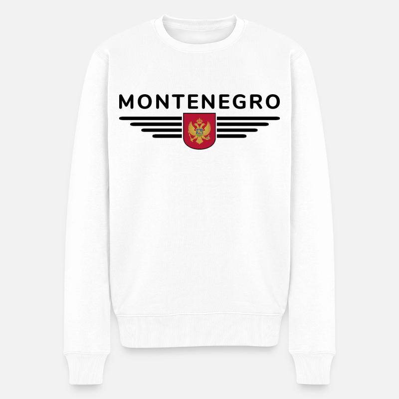 Montenegro Design – Découvrez les Balkans - Pull Premium bio Homme - blanc