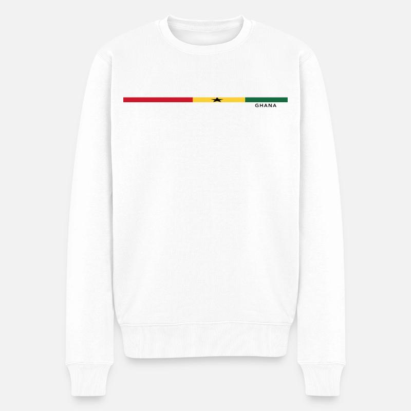 Le drapeau du Ghana avec style - Pull Premium bio Homme - blanc