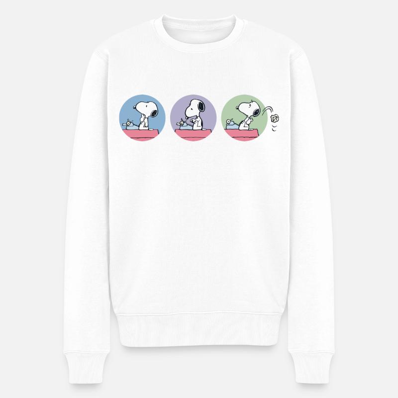Peanuts Snoopy Baseball Author - Men's Premium Organic Jumper - white