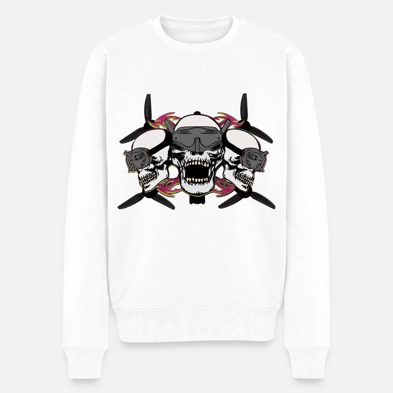 Pilote de drone - Pull Premium bio Homme - blanc