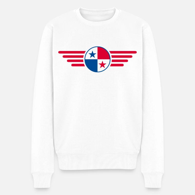Ich liebe Panama, Eleganz Stil Design T-Shirt - Männer Premium Bio Pullover - Weiß