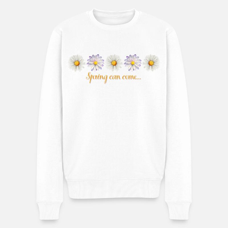 Spring can come... - Männer Premium Bio Pullover - Weiß