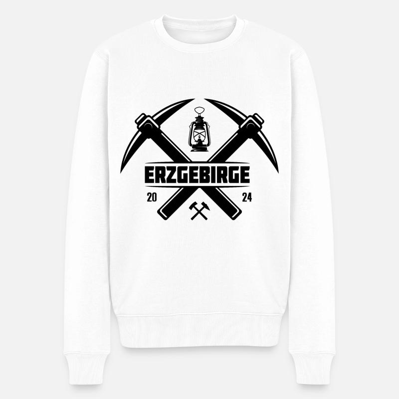 Erzgebirge Saxony Mining Miners - Pull Premium bio Homme - blanc