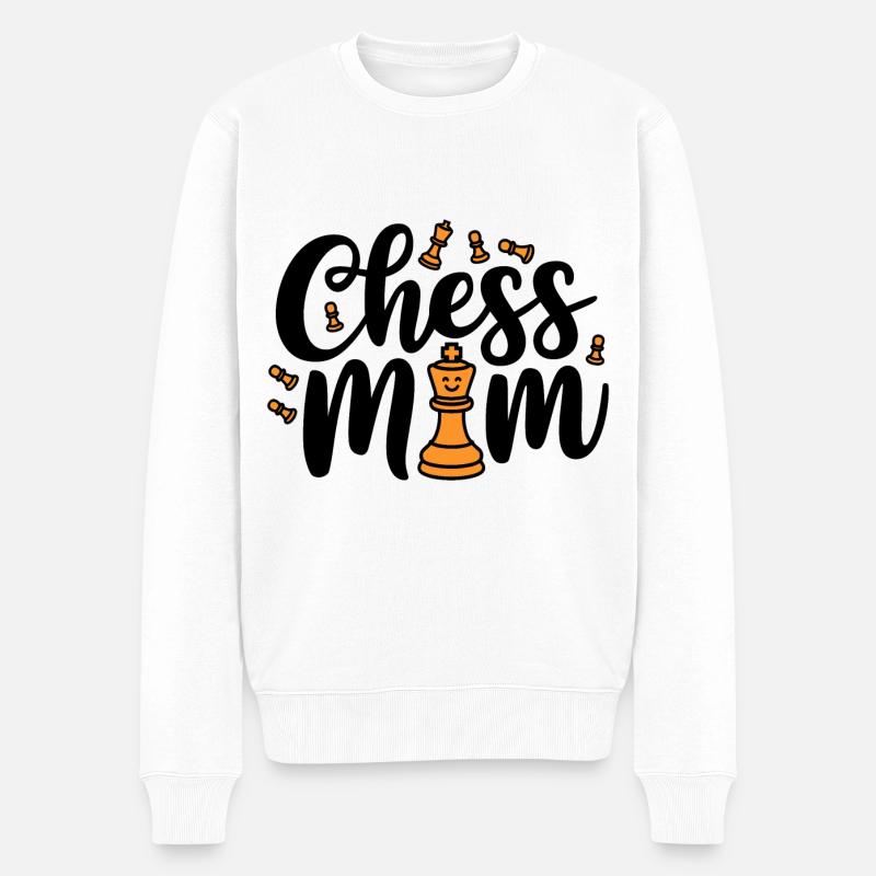 Chess Mom Chess Dire Citation - Pull Premium bio Homme - blanc