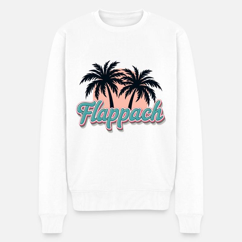 Flappach Palmiers de Ravensburg - Pull Premium bio Homme - blanc