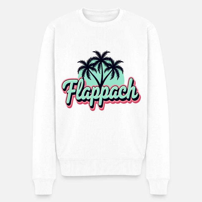 Flappach Palmiers de Ravensburg - Pull Premium bio Homme - blanc