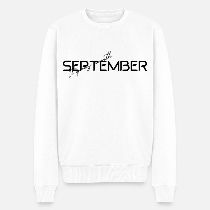 Septembre - C’est mon month - Pull Premium bio Homme - blanc