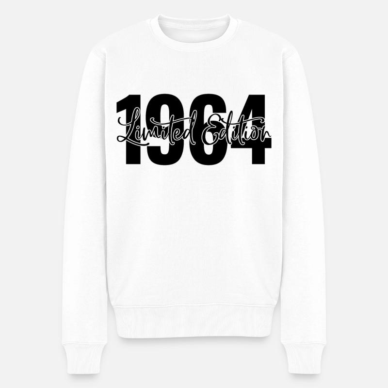 Geschenk zum 60. Geburtstag - Limited edition 1964 - Männer Premium Bio Pullover - Weiß