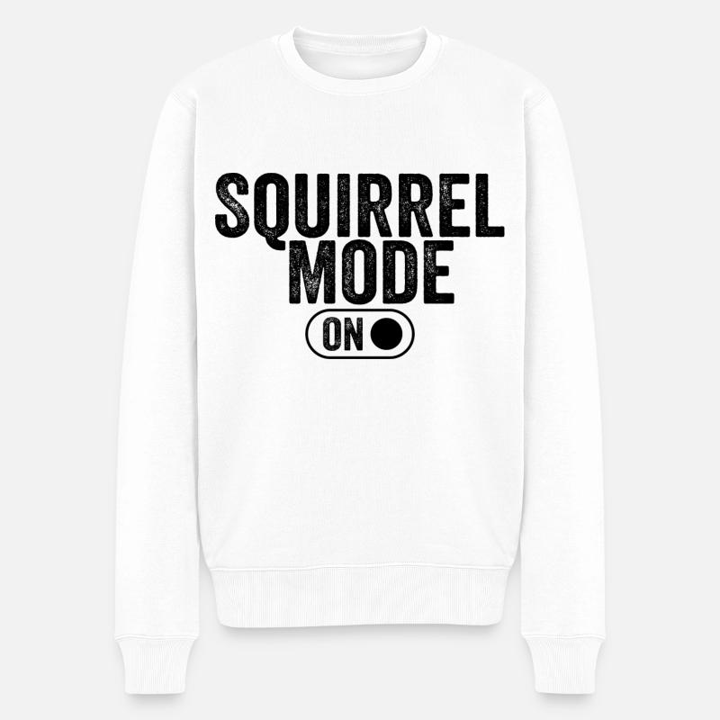 Eichhörnchen-Modus an - Männer Premium Bio Pullover - Weiß