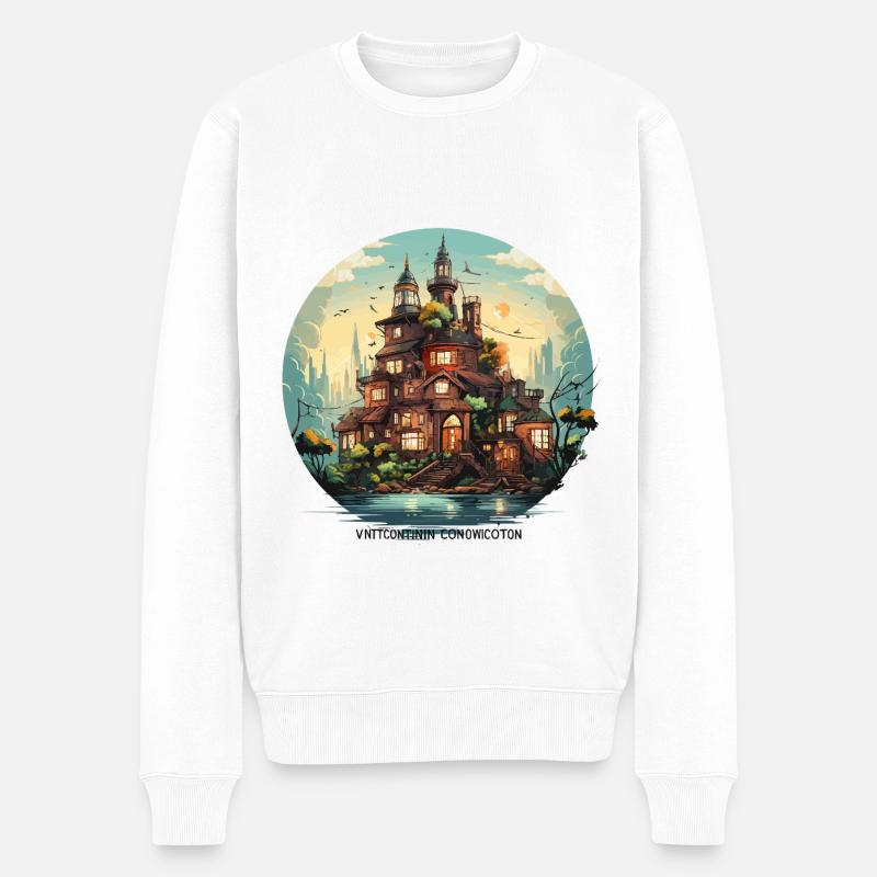 Die urbanen Chroniken - Männer Premium Bio Pullover - Weiß