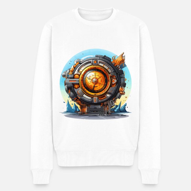 Chroniques du Temps - Pull Premium bio Homme - blanc