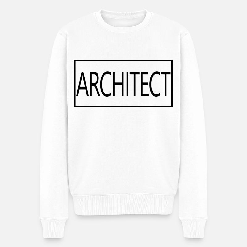 Architecte Fier étudiant architecte diplômé - Pull Premium bio Homme - blanc