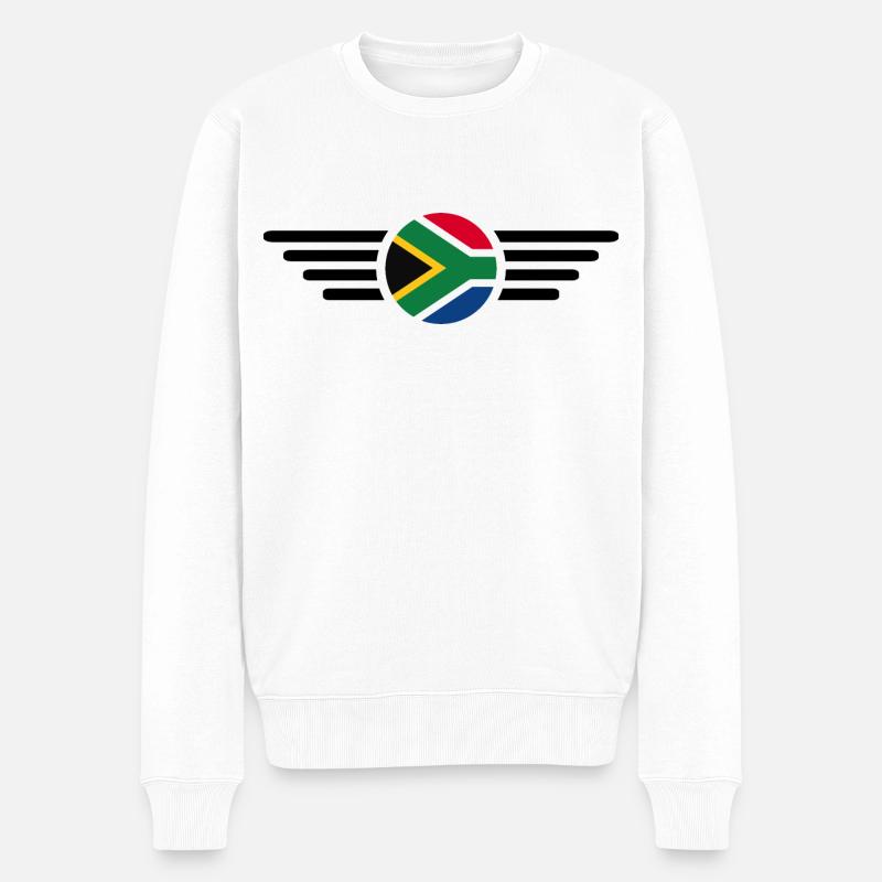 Süd Afrika 2 - Männer Premium Bio Pullover - Weiß