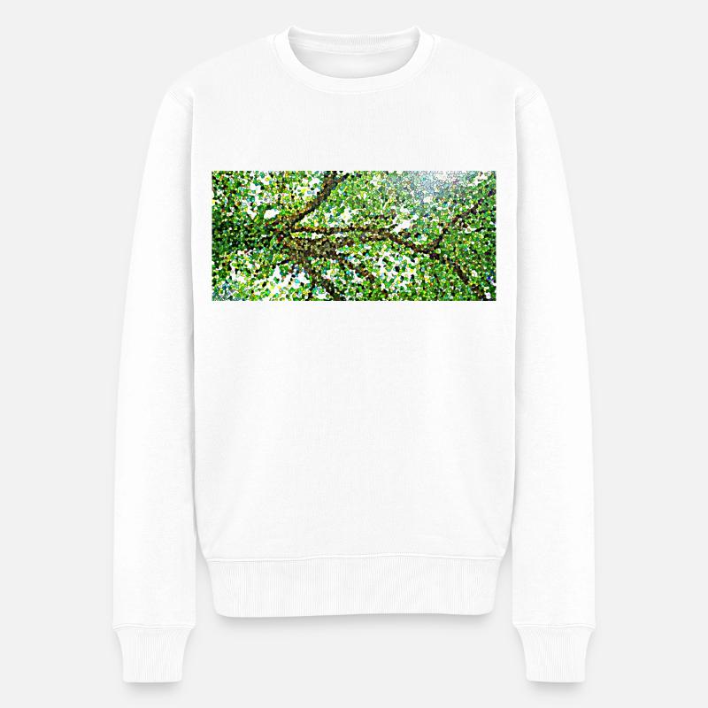 Les branches gracieuses d'un arbre - Pull Premium bio Homme - blanc