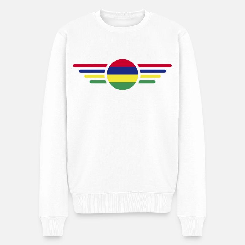 I Love Mauritius, T-Shirt Design Style Élégance - Pull Premium bio Homme - blanc