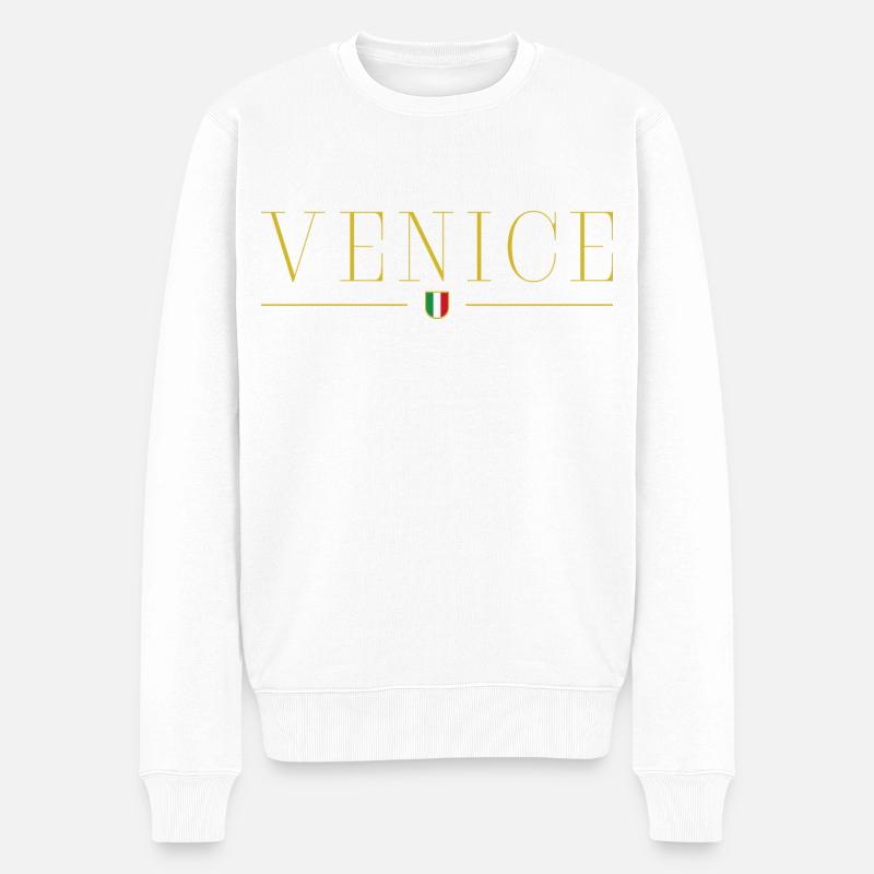 Venedig Italia Italien - Männer Premium Bio Pullover - Weiß