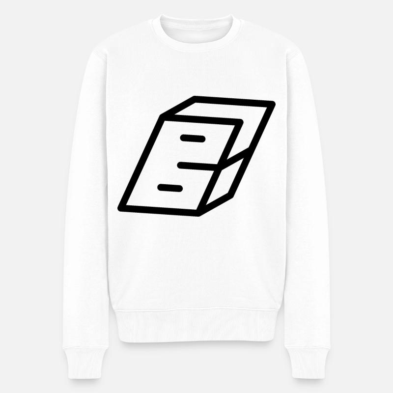Gliederungsbuchstabe B - Männer Premium Bio Pullover - Weiß