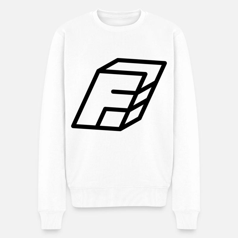 Gliederungsbrief F - Männer Premium Bio Pullover - Weiß