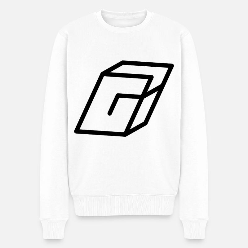 Lettre générale G - Pull Premium bio Homme - blanc