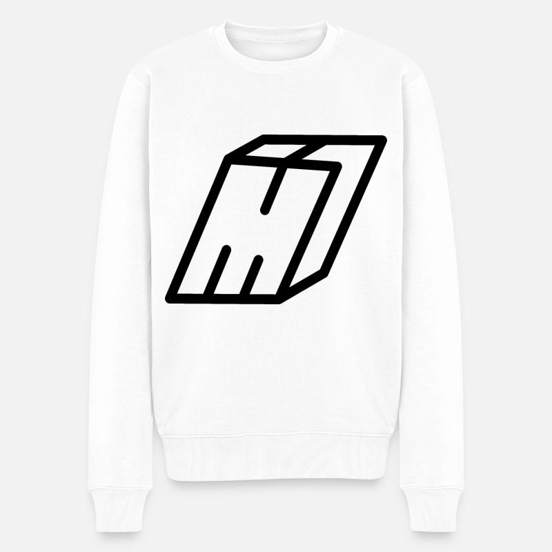 Lettre d’esquisse M - Pull Premium bio Homme - blanc