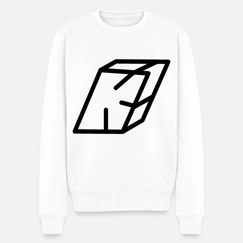 Lettre d’esquisse K - Pull Premium bio Homme - blanc